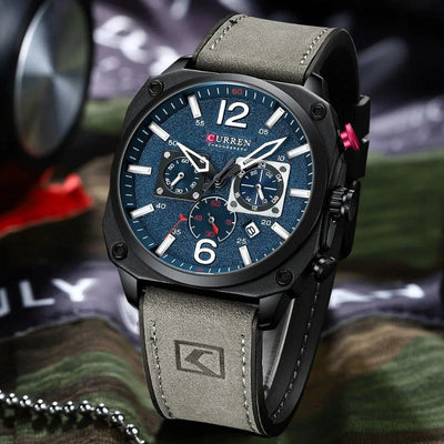 Wentworth© - Premium Leather Quartz Watch for the Modern Business Professional