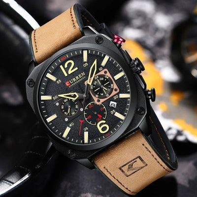 Wentworth© - Premium Leather Quartz Watch for the Modern Business Professional
