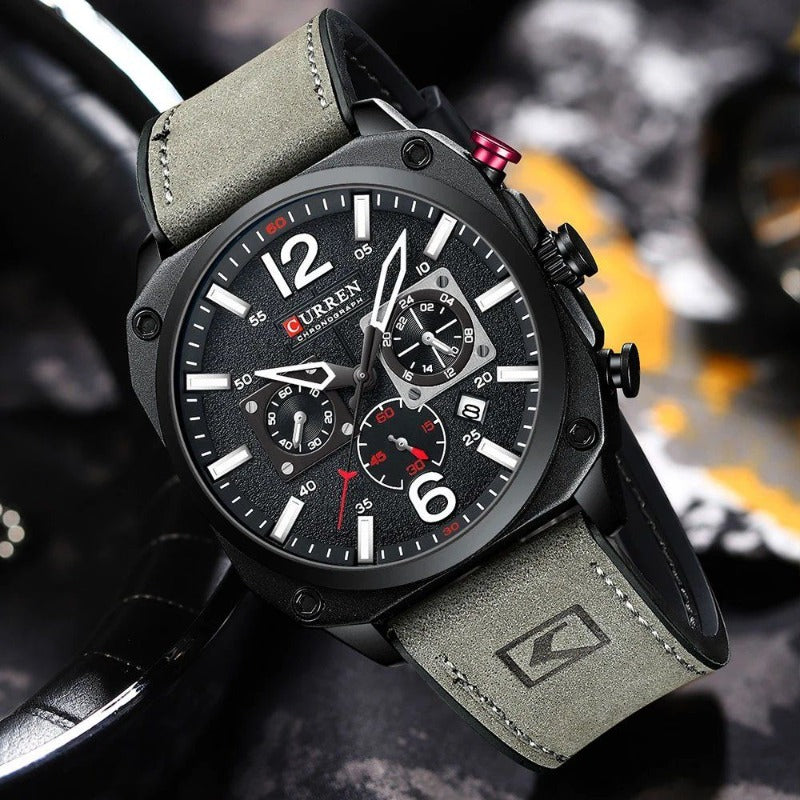 Wentworth© - Premium Leather Quartz Watch for the Modern Business Professional