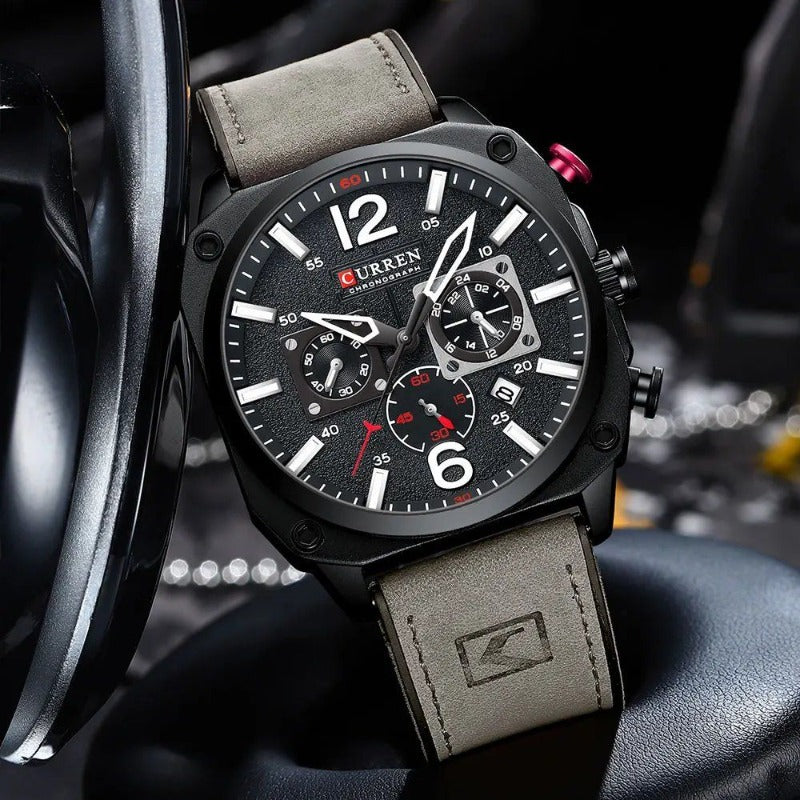 Wentworth© - Premium Leather Quartz Watch for the Modern Business Professional