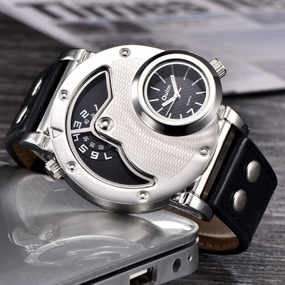 Wentworth© Multi-Time Zone Leather Watch with Band