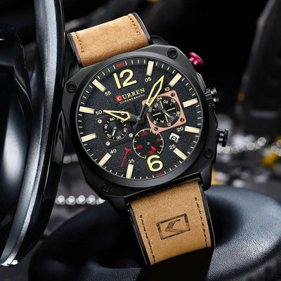 Wentworth© - Premium Leather Quartz Watch for the Modern Business Professional