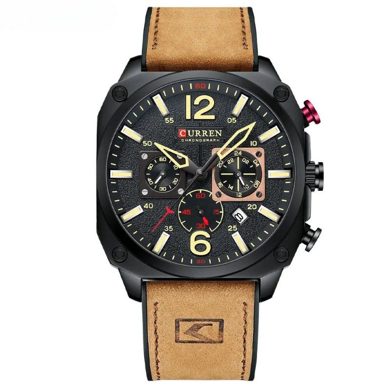 Wentworth© - Premium Leather Quartz Watch for the Modern Business Professional