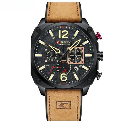 Wentworth© - Premium Leather Quartz Watch for the Modern Business Professional