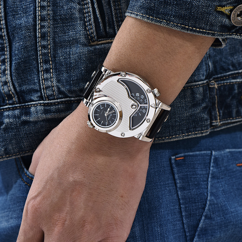 Wentworth© Multi-Time Zone Leather Watch with Band