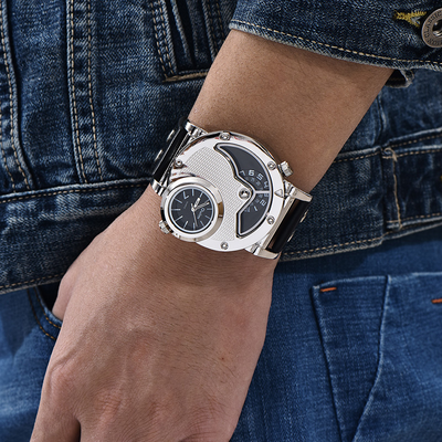 Wentworth© Multi-Time Zone Leather Watch with Band