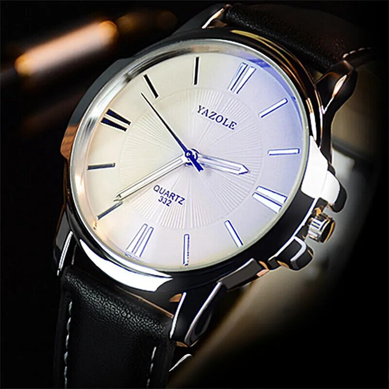 Wentworth© - Premium Blue Glass Leather Watch