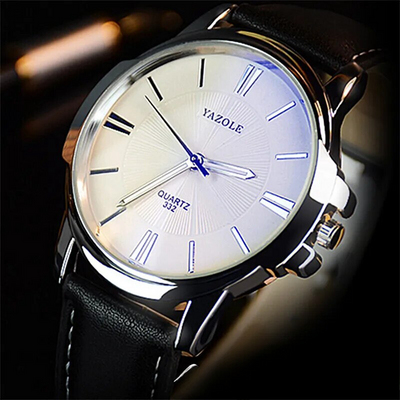 Wentworth© - Premium Blue Glass Leather Watch
