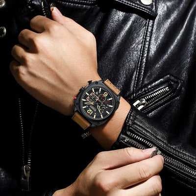 Wentworth© - Premium Leather Quartz Watch for the Modern Business Professional