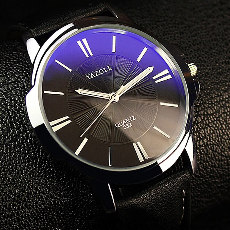 Wentworth© - Premium Blue Glass Leather Watch