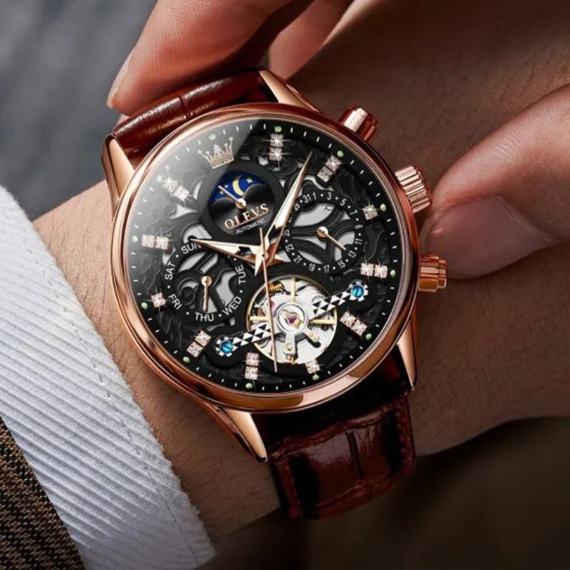 Wentworth© - Luxury Mechanical Automatic Watch with Premium Leather Strap