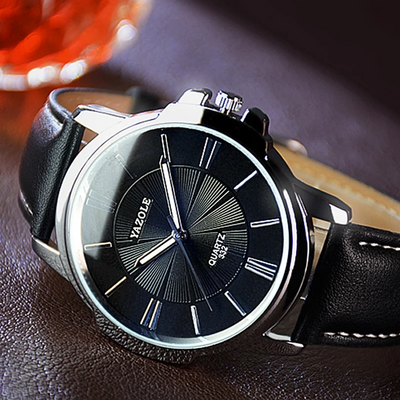 Wentworth© - Premium Blue Glass Leather Watch