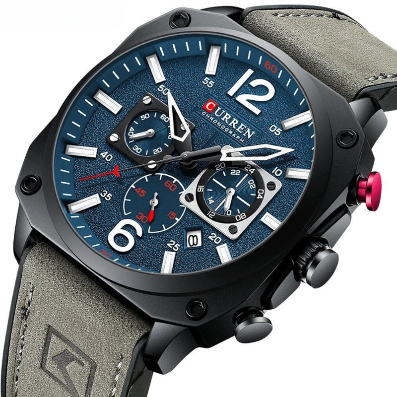 Wentworth© - Premium Leather Quartz Watch for the Modern Business Professional