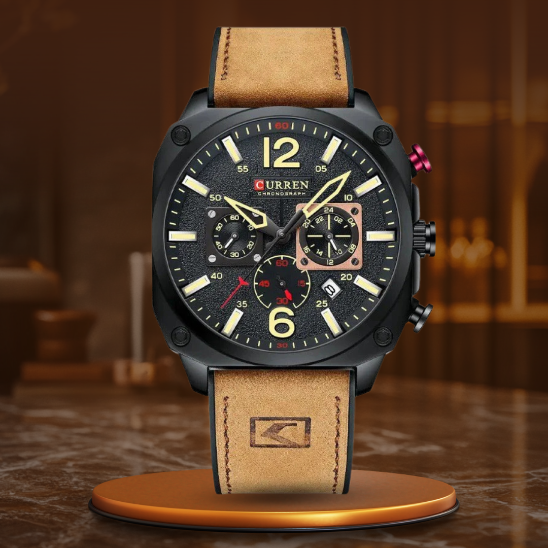 Wentworth© - Premium Leather Quartz Watch for the Modern Business Professional
