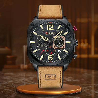 Wentworth© - Premium Leather Quartz Watch for the Modern Business Professional