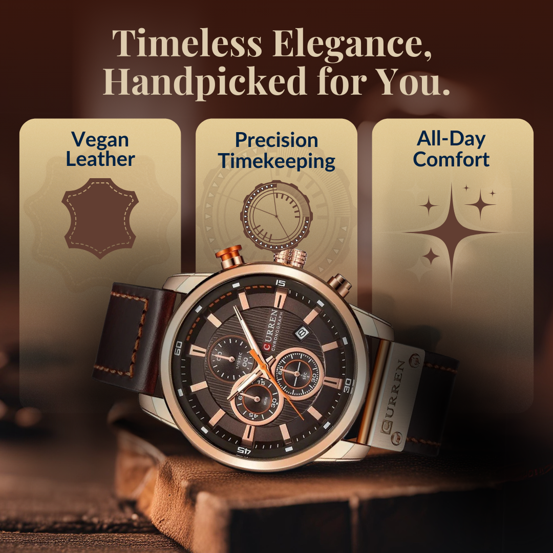 Wentworth© - Sophisticated Quartz Watch with Premium Leather Strap