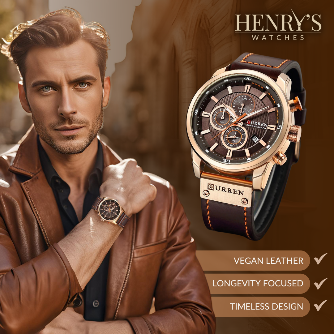 Wentworth© - Sophisticated Quartz Watch with Premium Leather Strap