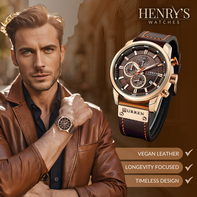 Wentworth© - Sophisticated Quartz Watch with Premium Leather Strap