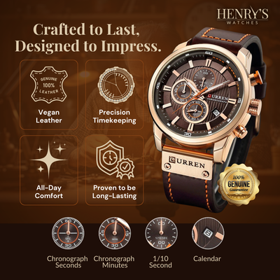 Wentworth© - Sophisticated Quartz Watch with Premium Leather Strap
