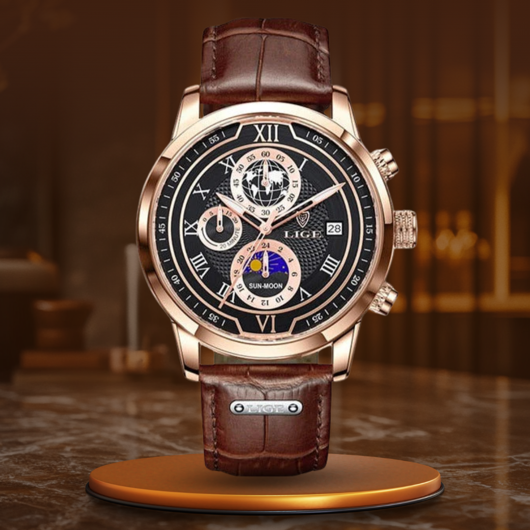 Wentworth© - Luxe Leather Chronograph Timepiece