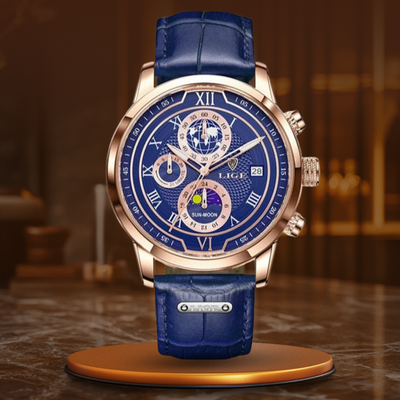 Wentworth© - Luxe Leather Chronograph Timepiece