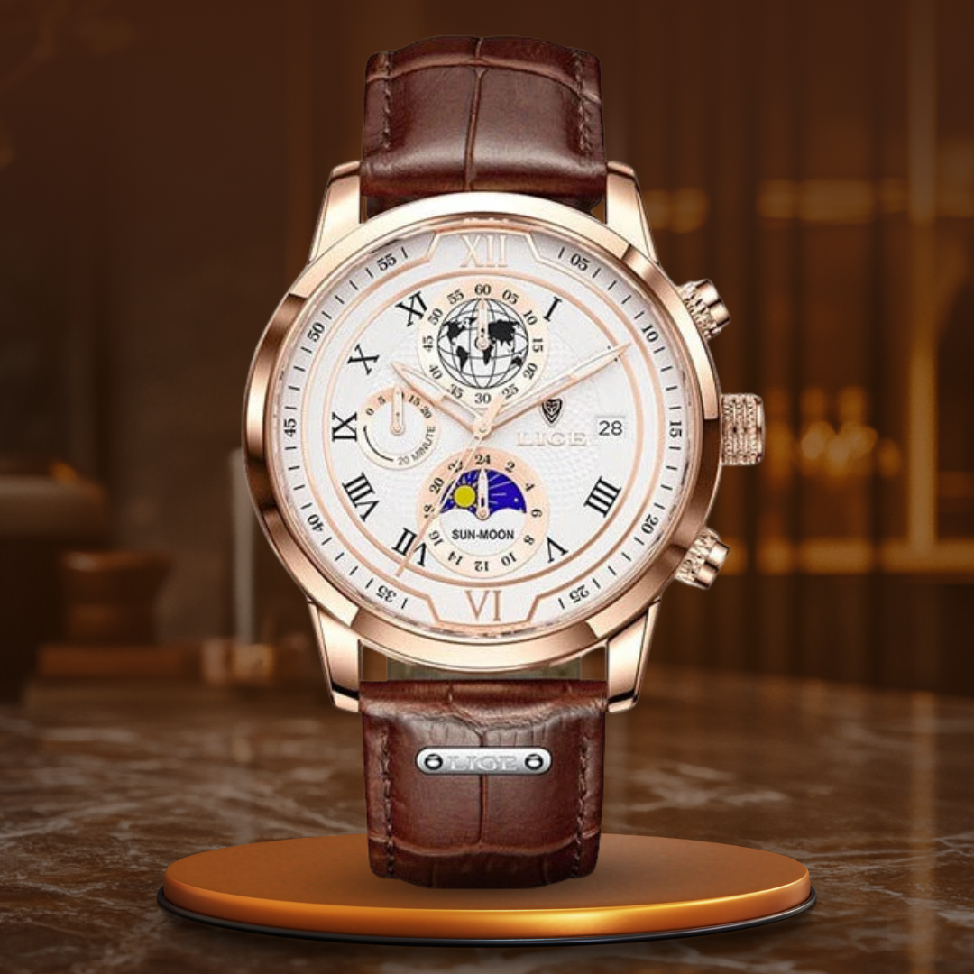 Wentworth© - Luxe Leather Chronograph Timepiece
