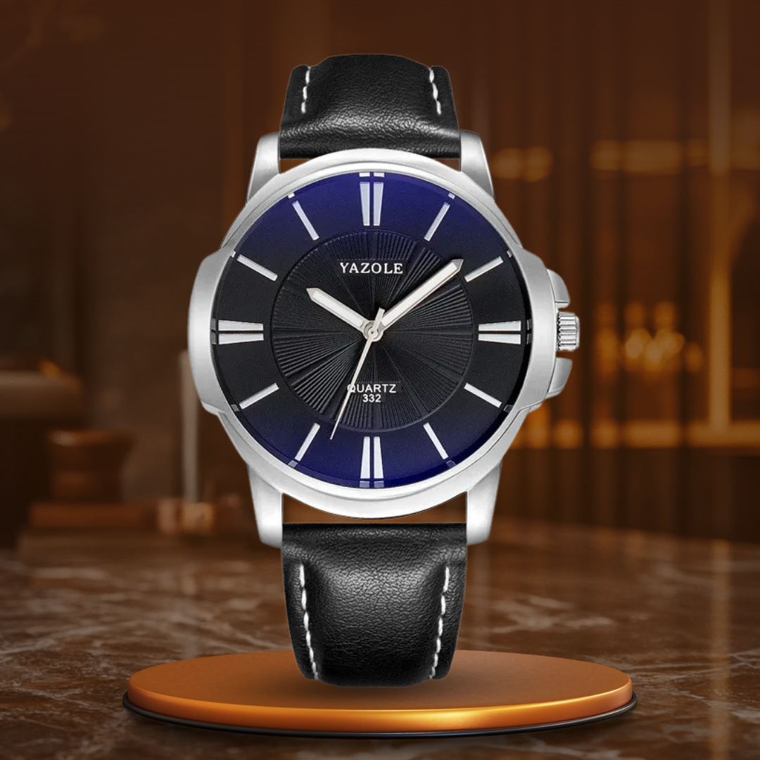 Wentworth© - Premium Blue Glass Leather Watch