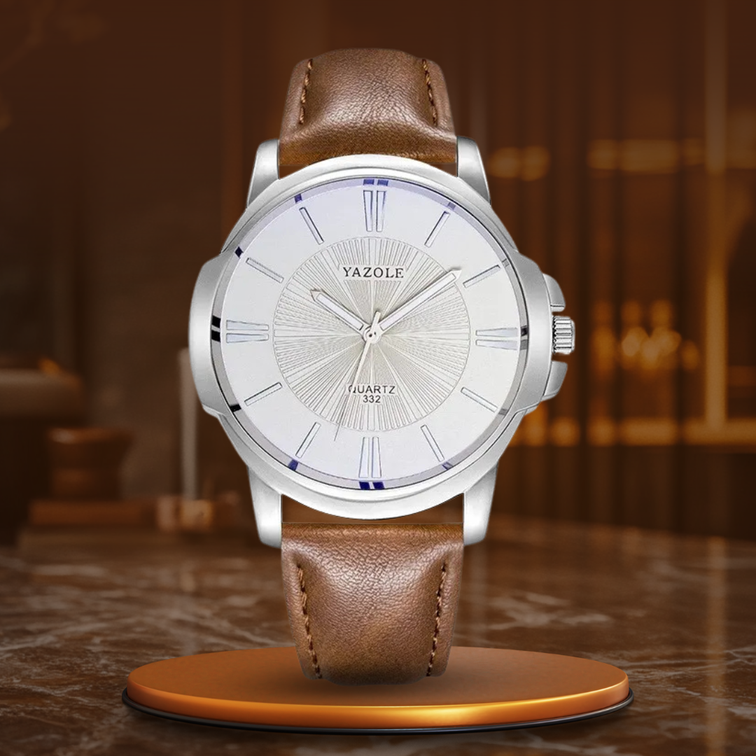 Wentworth© - Premium Blue Glass Leather Watch