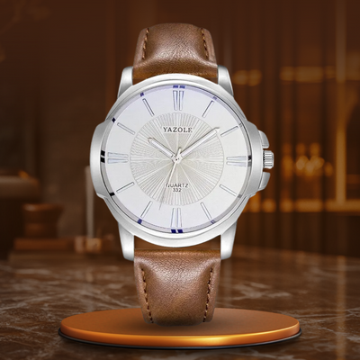 Wentworth© - Premium Blue Glass Leather Watch