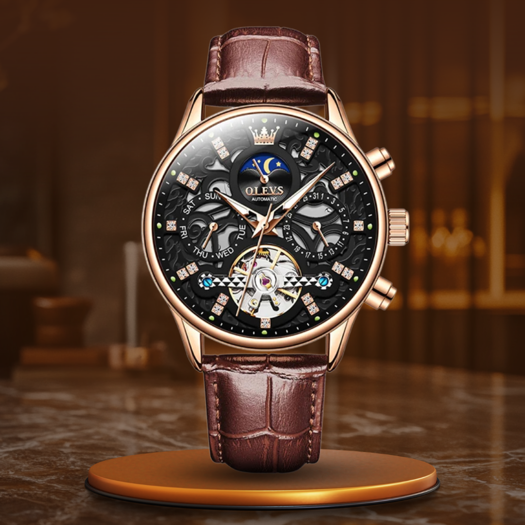 Wentworth© - Luxury Mechanical Automatic Watch with Premium Leather Strap