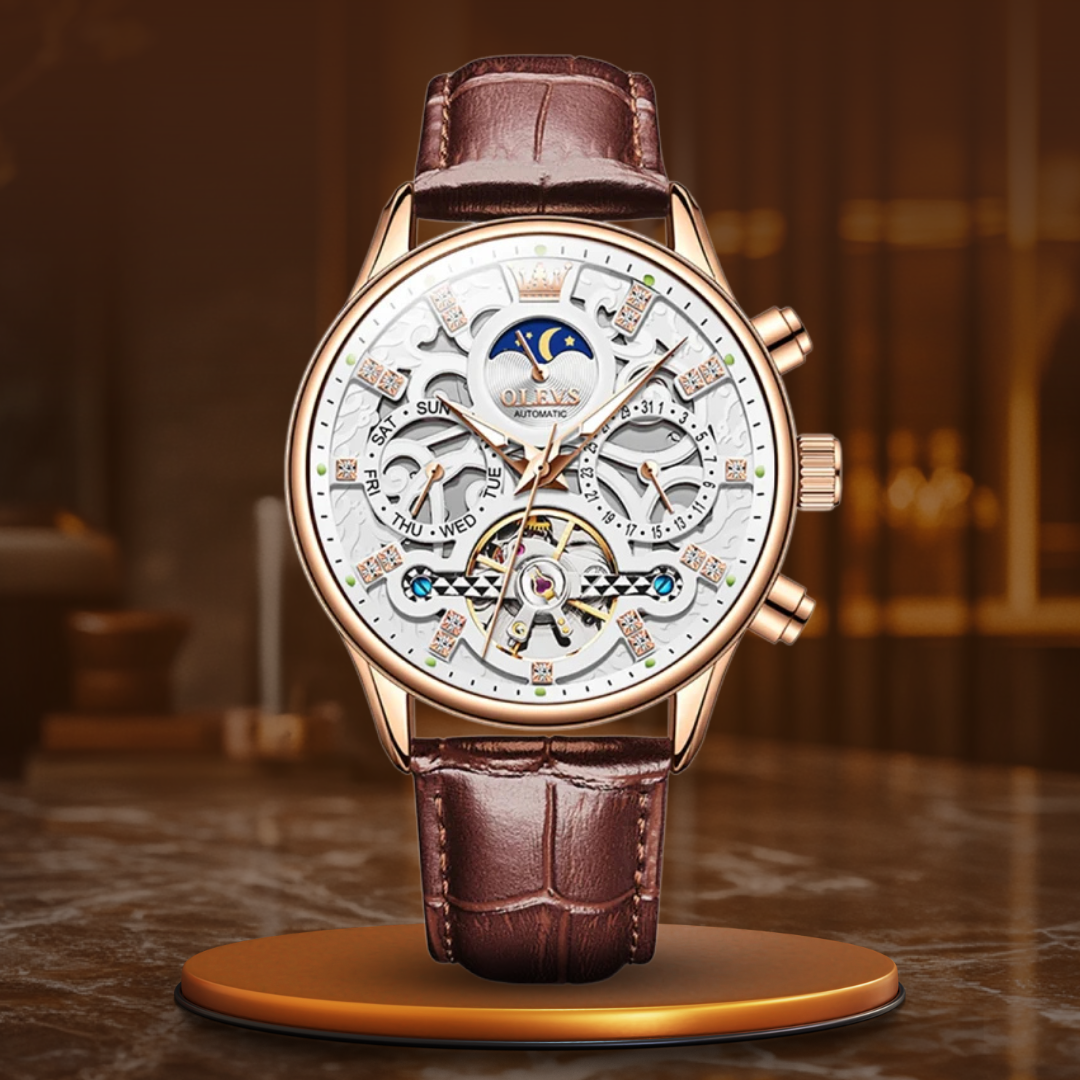 Wentworth© - Luxury Mechanical Automatic Watch with Premium Leather Strap