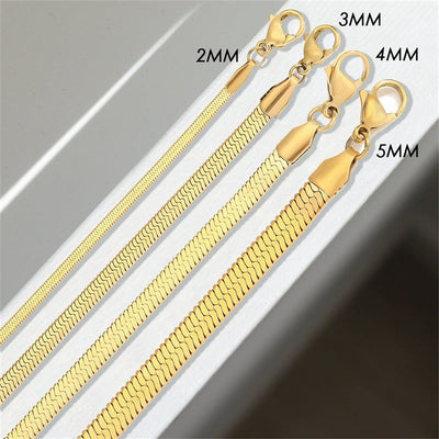 Fishbone chain | 18k Gold