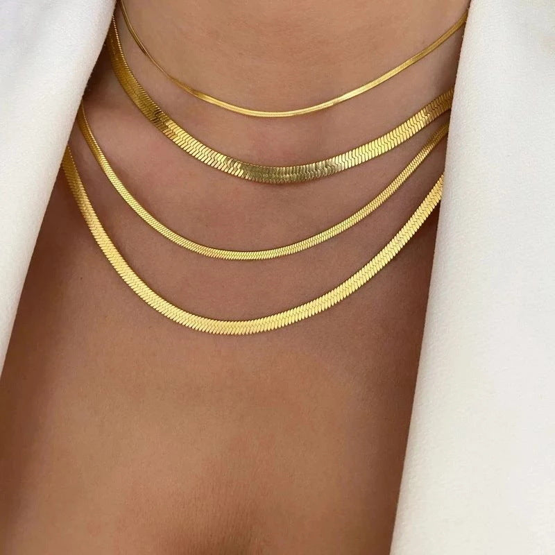 Fishbone chain | 18k Gold